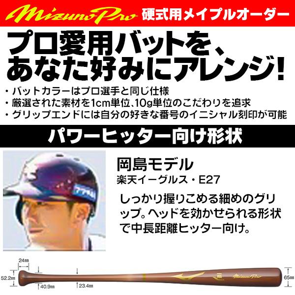 MIZUNO ミズノ/硬式木製バット/ミズノプロ/岡島モデル/背番号 MIZUNO ミズノ/硬式木製バット/ミズノプロ/岡島モデル/背番号