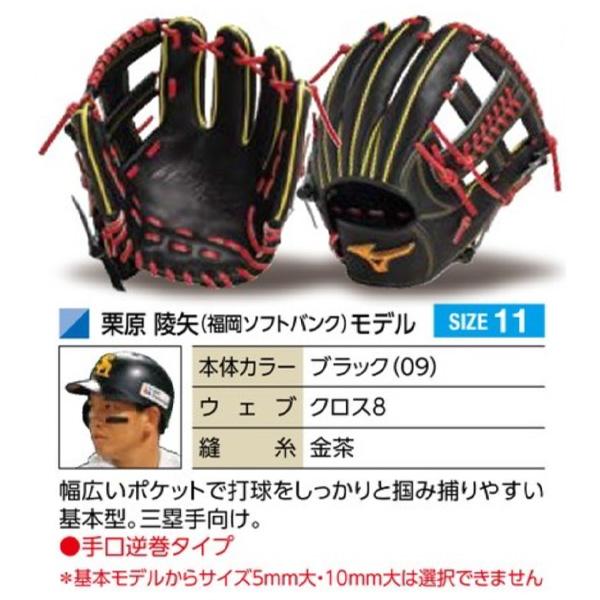 MIZUNO ミズノプロ/オーダーグラブ/軟式グローブ/栗原陵矢/内 MIZUNO ミズノプロ/オーダーグラブ/軟式グローブ/栗原陵矢/内