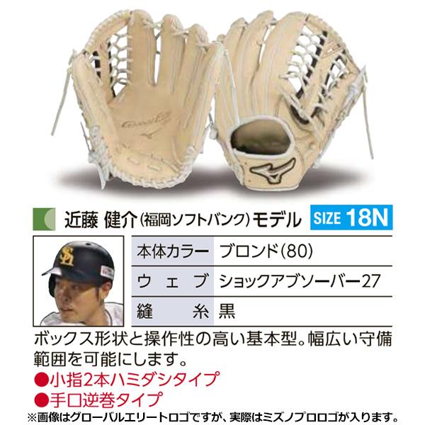 MIZUNO ミズノプロ/オーダーグラブ/軟式グローブ/近藤健介/外 MIZUNO ミズノプロ/オーダーグラブ/軟式グローブ/近藤健介/外