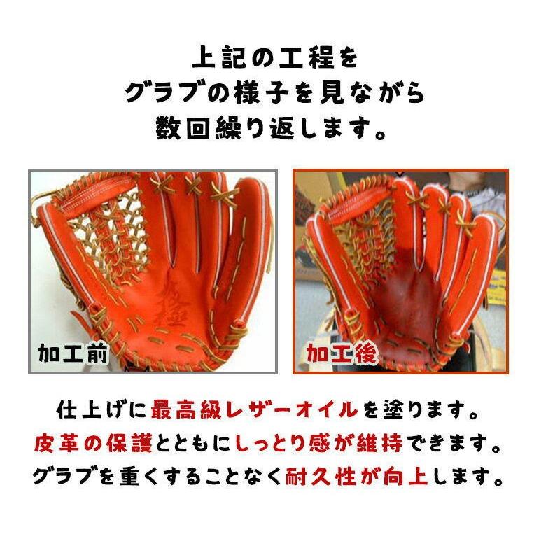 型付け グローブの型付け メンテナンス グローブのスチーム加工 : 野球