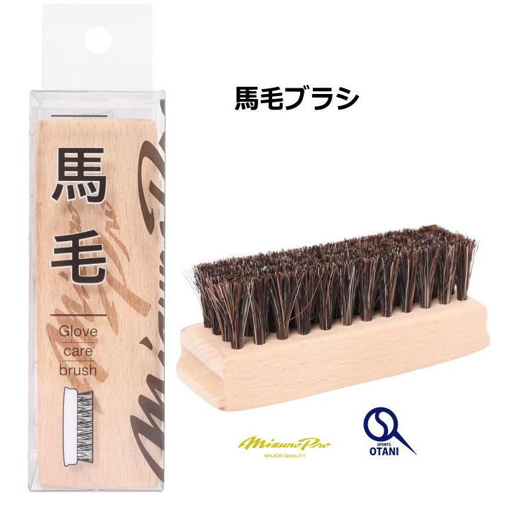 Mizuno Pro グローブお手入れ 手入れ用品 ブラシ 馬毛 グローブ ミット