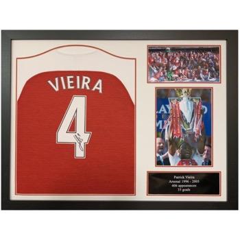 アーセナルfcヴィエラ署名シャツ 額入り Arsenal Arsenal サポーターグッズ Fc Vieira Signed Shirt Framed