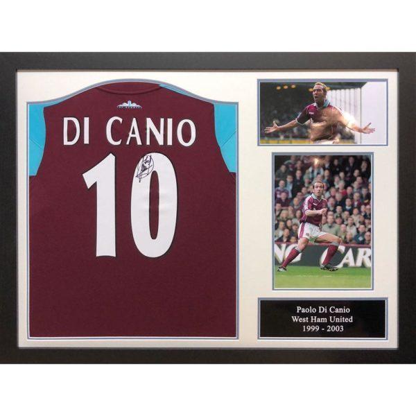 ウェストハムユナイテッドfc Di Canio Ham Signed Fc Shirt 額入り West Ham United Studio Fc Di Canio Signed Shirt Framed Sports Studio 店