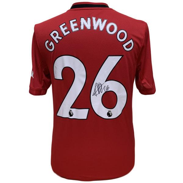 マンチェスターユナイテッドfcグリーンウッド署名シャツ Manchester Fc United Greenwood Fc Greenwood Signed Shirt Sports Studio 店