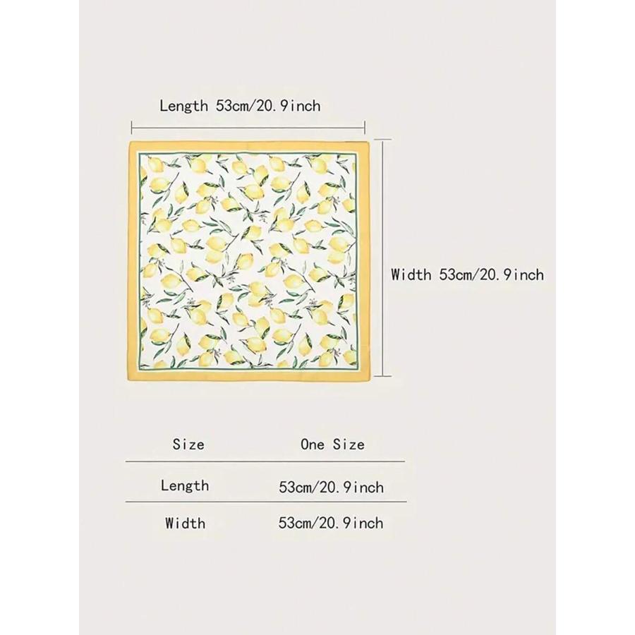 アクセサリー レディース スカーフ レモン柄シルクスカーフ 1枚