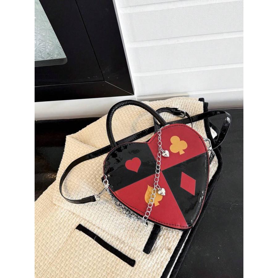 【美品】【激レア】エスカーダ　マルチカラー　チェーンショルダーバッグ　ハート ハート キルト チェーンベルト ショルダーバッグ（ショルダーバッグ