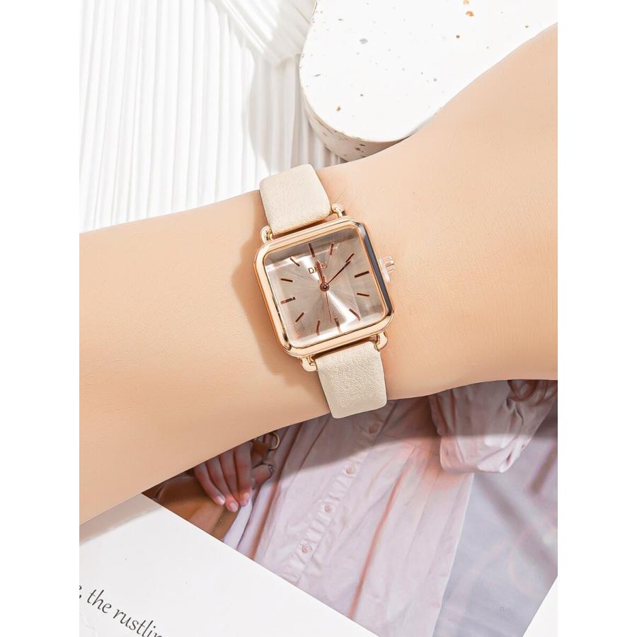 腕時計 レディース クォーツ 学生への贈り物 シンプル スクエア