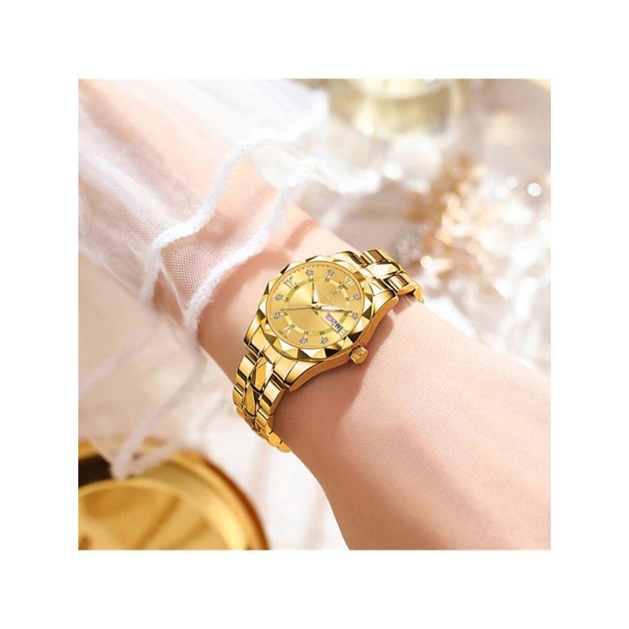 腕時計 レディース クォーツ 高級女性用ゴールド腕時計ギフト