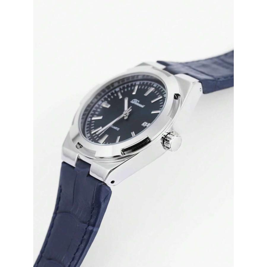腕時計 メンズ クォーツ ビジネスレザーベルトウォッチ 日付表示 防水 デイリーウェアに最適｜sports-studio2013｜04