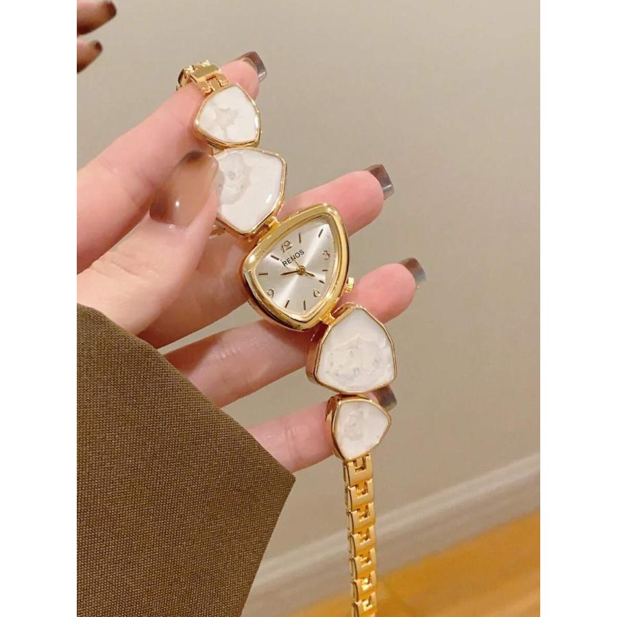 腕時計 レディース クォーツ 1個 ゴールド合金 非対称ブレスレット