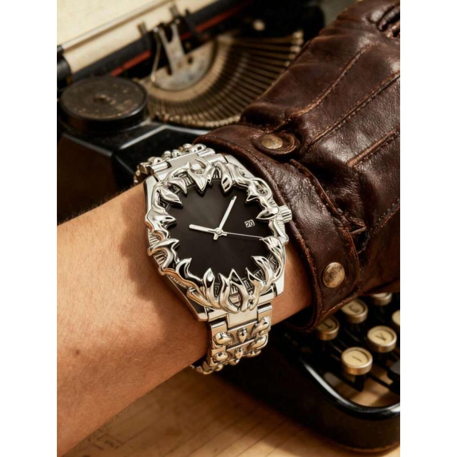 腕時計 メンズ クォーツ クロー型 ユニークな腕時計、レトロなニッチ