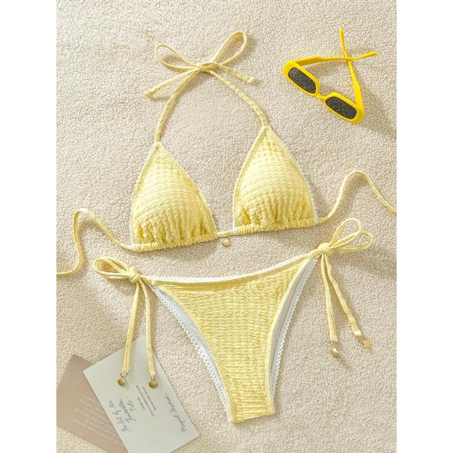 レディース 水着 ビキニセット 2ピース セクシーレーストリム ジャ