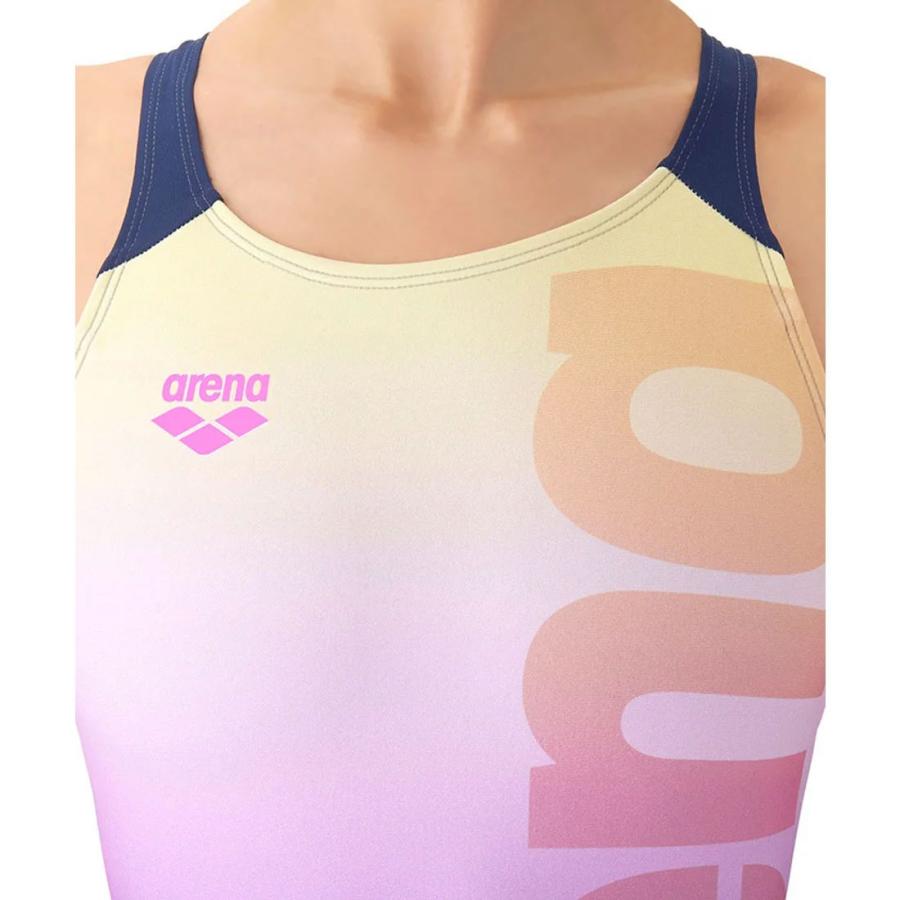 アリーナ 練習水着 AS6FWM11L YLNV サイズ女O トレーニングワンピーススパッツ（オープンバック/ハーフレッグ） タフスーツ 2026年モデル_3