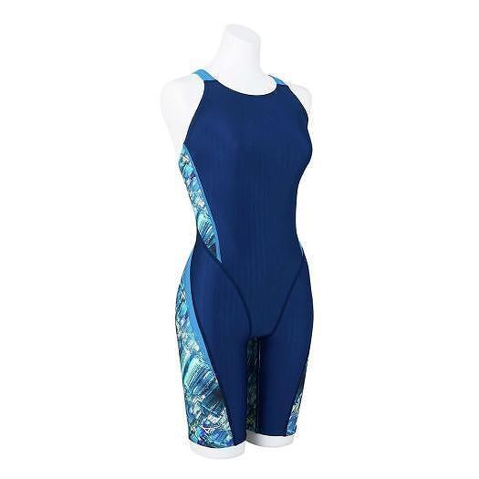 【25%OFF】ミズノ 競泳水着 N2MGB74383 サイズ女L ハーフスーツ(マスターズバック) WA承認の画像