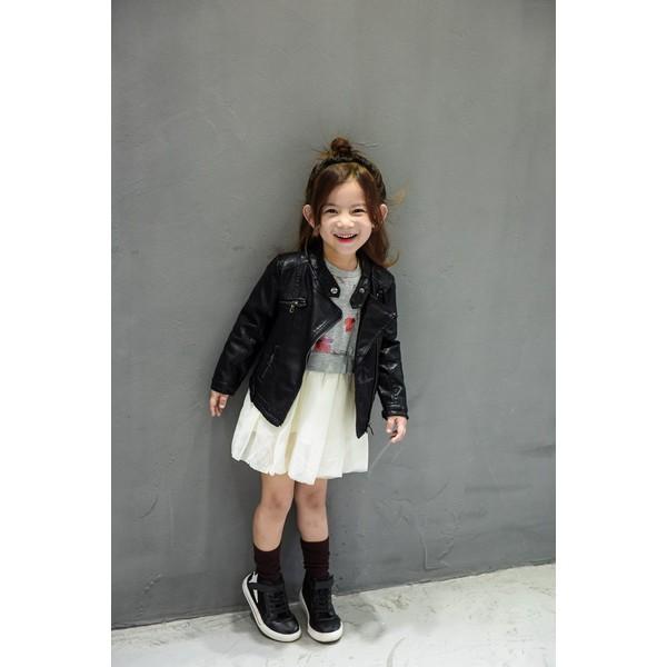 キッズ ライダース ジャケット 本革 シングル ダブル 立ち襟 革ジャン