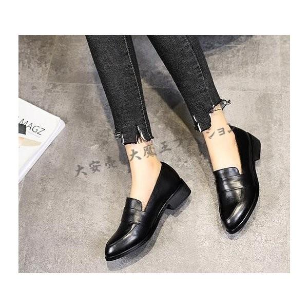 本革スリッポンビジネスシューズタッセルローファーレディース