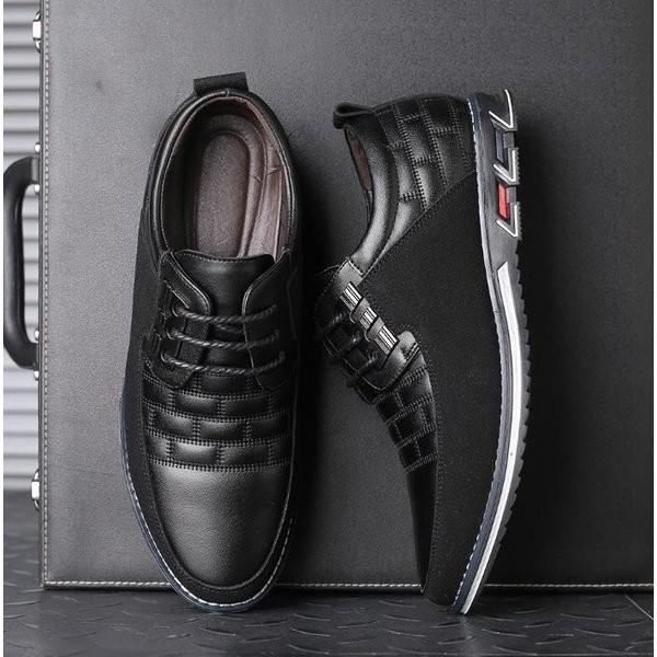 メンズビジネスシューズ本革革靴ウォーキングビジネスシューズカジュアルローファーメンズエナメル靴紳士靴 信用