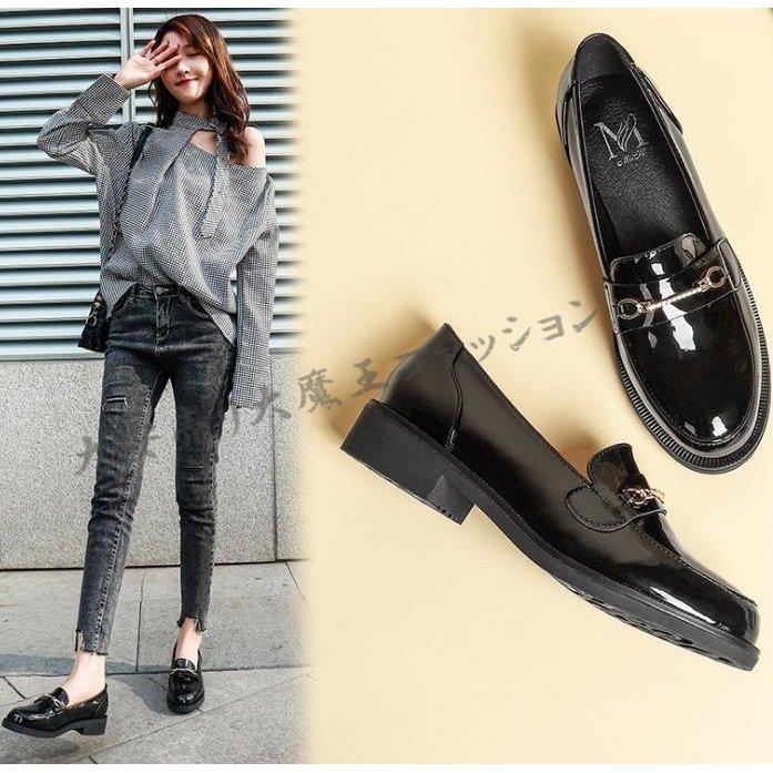 レディースビットローファーおじ靴歩きやすい3cmヒール学生ローファー制服靴マニッシュシューズスリッポン黒大きいサイズ Shoes655 アウトドア用品 通販 Yahoo ショッピング