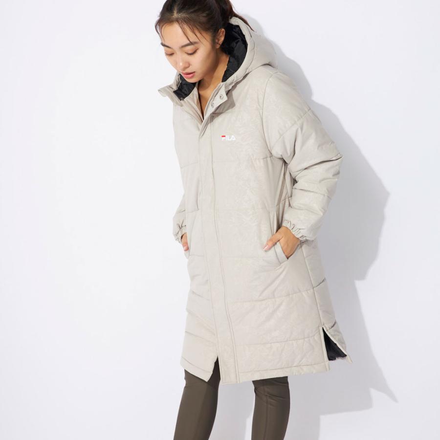 FILA（フィラ） レディース 中綿入りロングコート ベンチコート ロング
