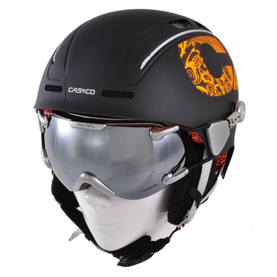 CASCO（カスコ） CX-3/FX-70 CX-3 Icecube/FX-70 Carbonic 大人用ヘルメット ゴーグルセット