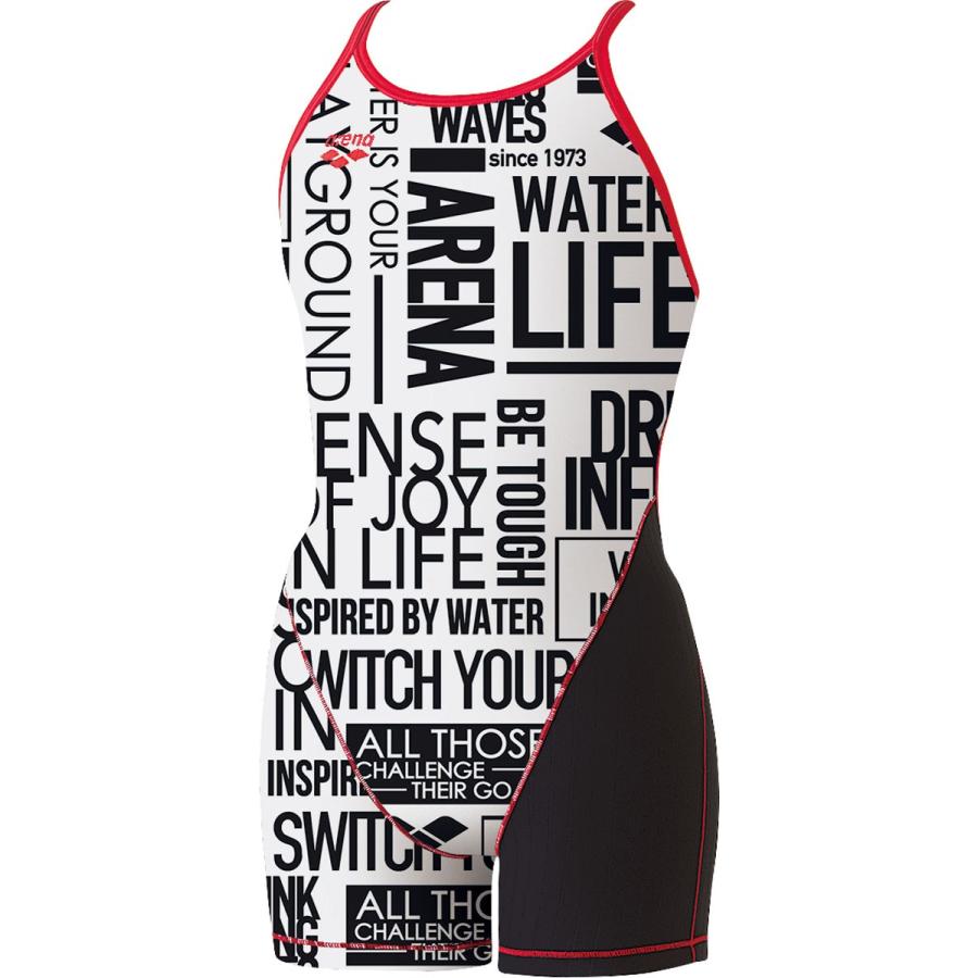 保証書付 Arena アリーナ S1 17 10 Off ブランドメッセージがグラフィック調にデザイン Sar 7122wj 競泳トレーニング水着 ガールズ ジュニア S タフミドルスパッツ ファッション水着 Oyostate Gov Ng