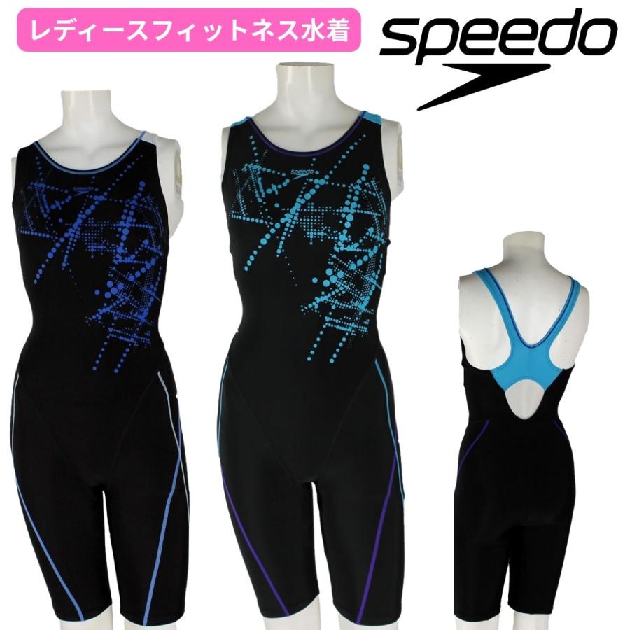 スピード(Speedo) フィットネス水着 スプラッシュドットルースンニースキン レディース SFW12059 マジェンタ Mサイズ speedo（スピード） メール便OK 2024FW レディース スプラッシュドット