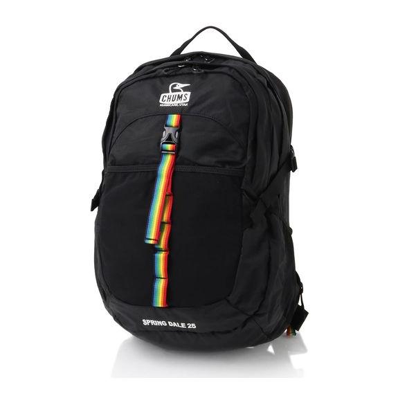 Chumsチャムス Spring Dale 25 Ch60 2216 K042 トレッキング アウトドア バッグ 30l未満 リュック Rainbow リットル セール Free ショップ Black 送料無料