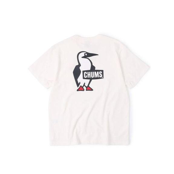 CHUMSチャムス BOOBY LOGO T-SHIRT ブービーロゴ  Tシャツ CH11-1835-W001 トレッキング アウトドア 半袖Ｔシャツ レディース WHITE