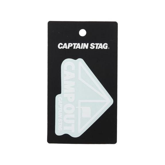 CAPTAIN STAG（キャプテンスタッグ） キャンプアウトステッカー（クリア）90x65MM UM-1544 キャンプ用品 キャンピングアクセサリー クリア