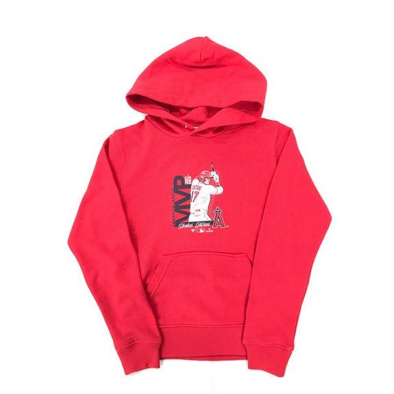 訳ありセール 格安 大谷翔平 Mvp フーディ Ml06 21fw 0008 Red J 野球 Tシャツ Mlb 侍 ジャパン ボーイズ Red セール