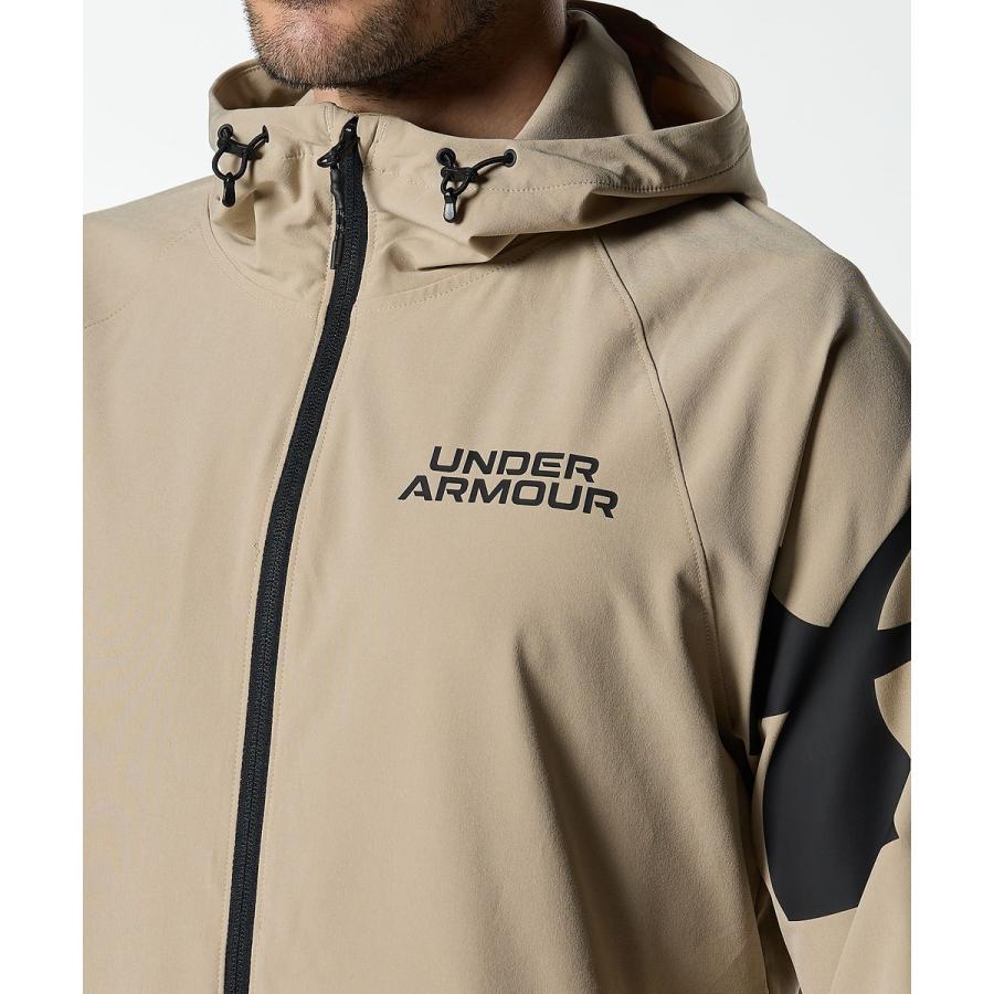 アンダーアーマー UNDER ARMOUR UA WIND BREAKER ゴルフ ジャケット メンズ City Khaki /  / Black 1381272 299 送料無料｜sportsauthority｜06