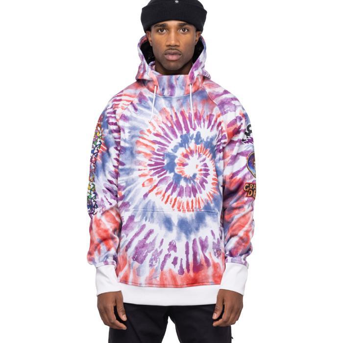 極美品 686 ボンデッド フリース プルオーバー フーディー スノーボード M 22-23 686 Waterproof Hoody 撥水加工 ウォータープルーフ