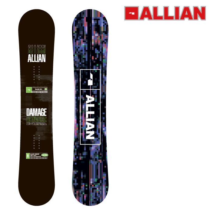 25-26 ALLIAN スノーボード アライアン DAMAGE ダメージ 149cm 151cm 153cm 155cm メンズ グラトリ ジブ パーク オールラウンドボード スノボ 板 2025 2026 日本正規品 ALLIAN（アライアン） 日本正規品 スノーボード 板 ALLIAN DAMAGE
