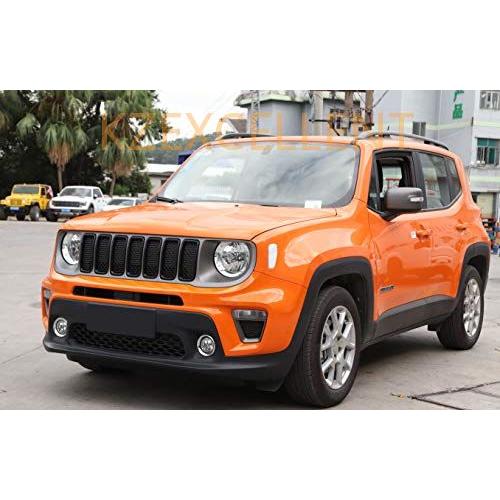 グリルカバー ジープ レネゲード（Jeep Renegade）2019 2020 2021 フロントグリルガード カスタム 外装 パーツ パネル ボンネット (ブラック)｜sportshyogastore2｜05