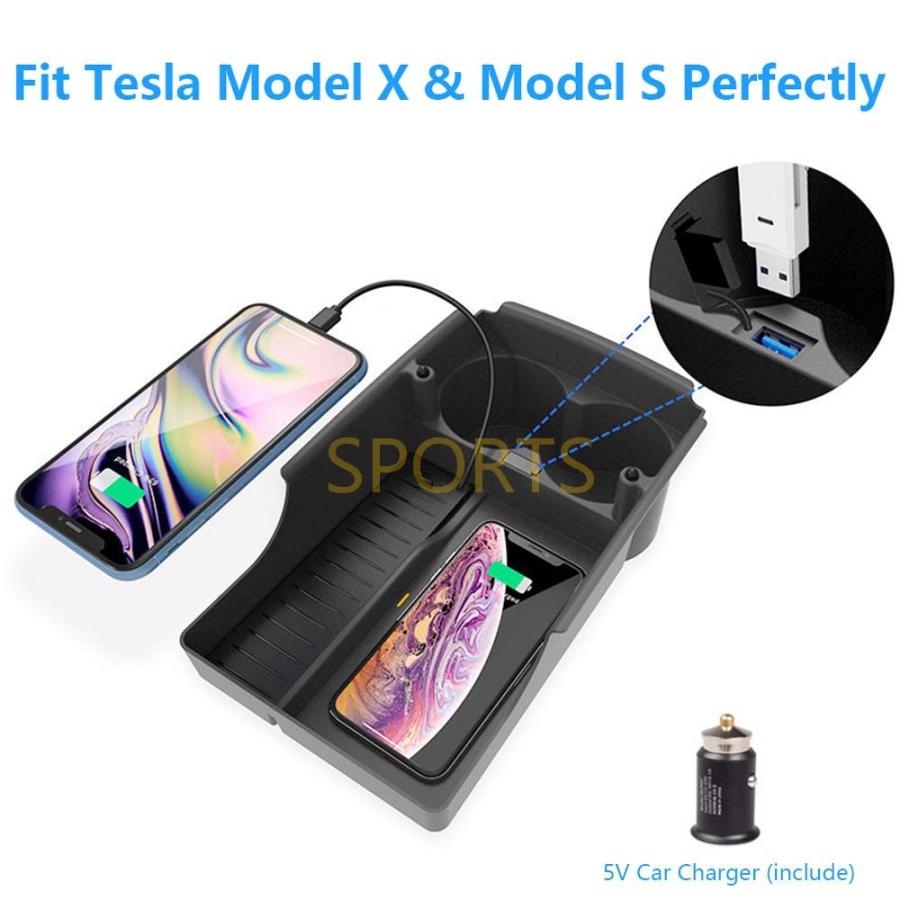 車載　ワイヤレス充電器　Model　Model　S　急速　Qiワイヤレス電話充電器パッドボトルホルダー付き　10W　X　iPhone　Samsung等全機種対応　専用