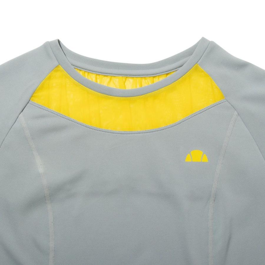 エレッセ Ellesse テニスウェア レディース バックシフォンゲームシャツ EW021309-LG 2021FW｜sportsjapan｜04