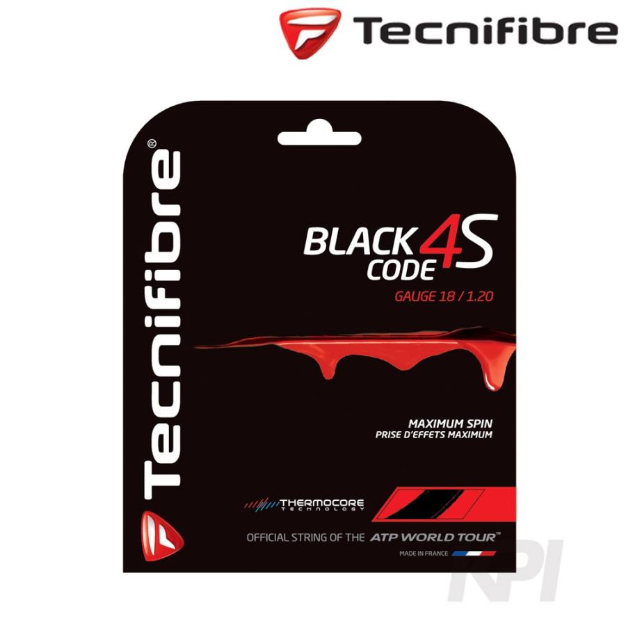 Tecnifibre テクニファイバー 「BLACK CODE CODE 4S 1.20 ブラックコード4S 　TFG516」硬式テニスストリング ガット｜sportsjapan