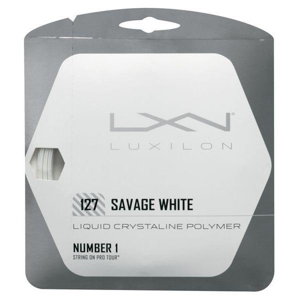 ルキシロン LUXILON 硬式テニスストリング 「SAVAGE 127 （サベージ127）ホワイト WRZ994400」｜sportsjapan