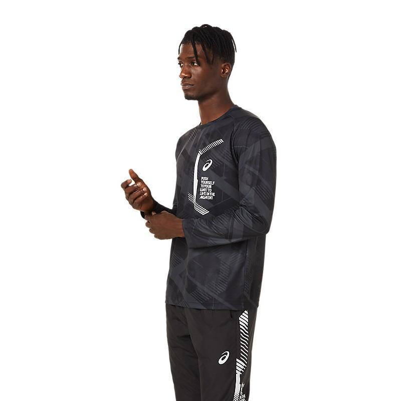 ASICS アシックス メンズ シャツ 長袖 Tシャツ 丸首 ランニング ASICS アシックス メンズ シャツ 長袖 Tシャツ 丸首 ランニング
