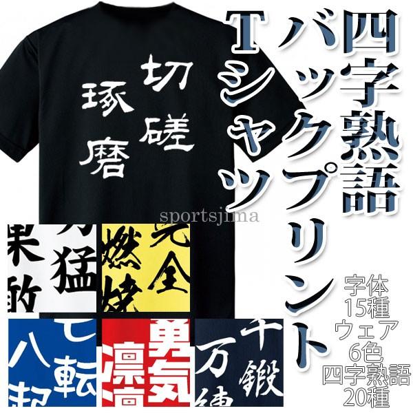 四字熟語 メッセージ バックプリント Tシャツ 半袖 吸汗速乾 転写プリント Act 6カラー 男女兼用 シャツ 通信販売 名言 チーム 限定 クラブ ゆうパケット対応 部活