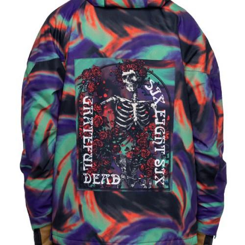 686 スノーボードウェア RENEWAL INSULATED ANORAK Jacket Grateful Dead Tie Dye 22/23 シックスエイトシックス ロクハチロク ジャケット｜sportskym｜03