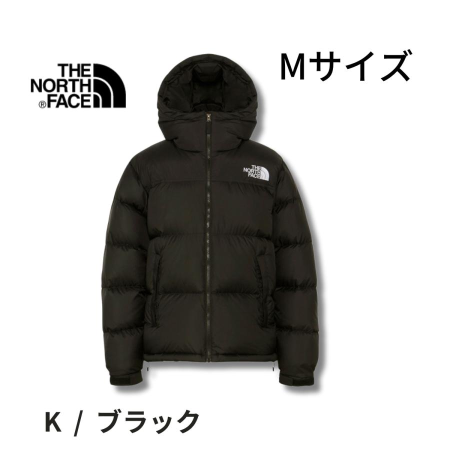 ノースフェイス メンズ K-Mサイズ ブラック ヌプシフーディー ダウン 