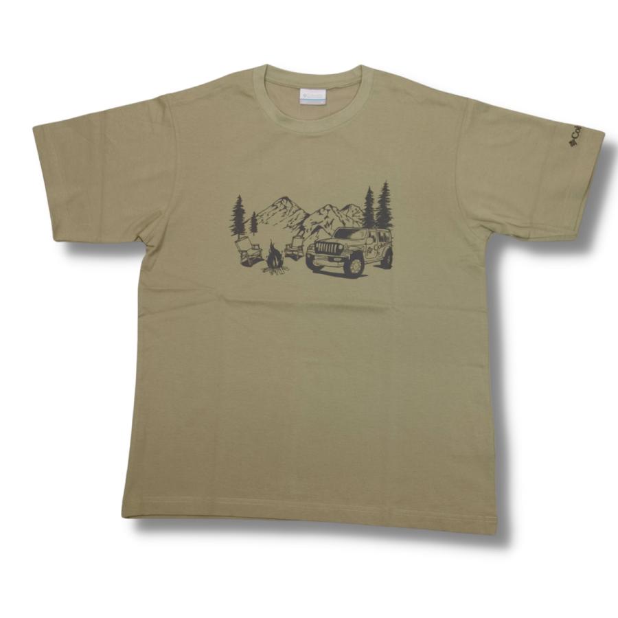 コロンビア メンズ Creek-Lサイズ ヤハラフォレスト ショートスリーブTシャツ 半袖Tシャツ キャンプ グラフィック グリーン カーキ UPF UVカット 紫外線対策｜sportsmountain｜02