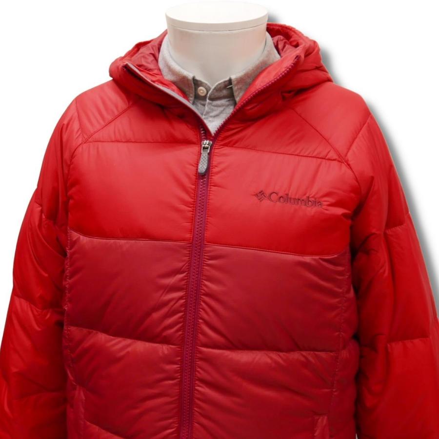 コロンビア メンズ RED-Lサイズ ダウンジャケット ロッカウェーデンスIIIフーディー パーカー ターボ ダウン 高防寒 レッド 赤
