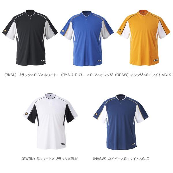 デサント 野球ウェア『メンズ/ユニ』  2ボタンベースボールシャツ/レギュラーシルエット『DB-104B』｜sportsplaza｜02
