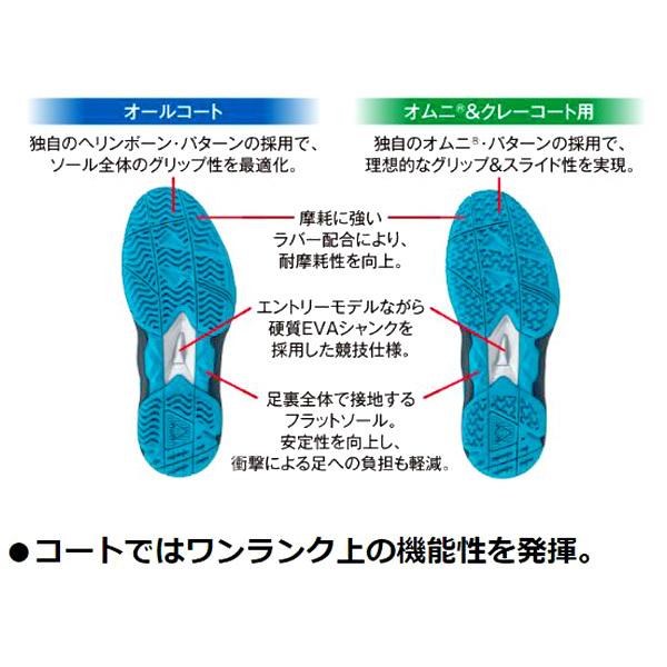 新品 24.5 ダンロップ テニスシューズ スピーザ3 オムニ クレーコート