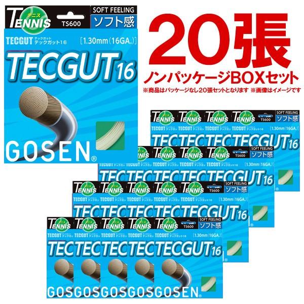 「ノンパッケージ・20張セット」GOSEN ゴーセン 「テックガット16　ボックス」TS600W20P 硬式テニスストリング ガット ミニの通販