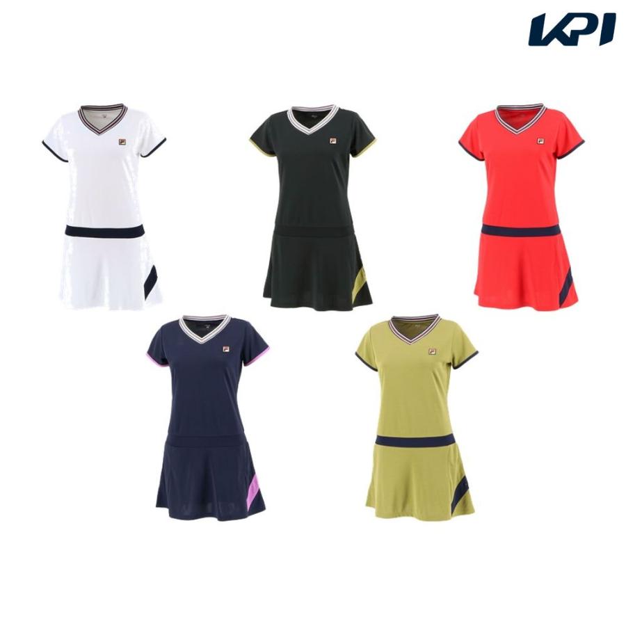 激安通販新作 オシャレで人気のテニスウェア 08 ブラック Vl2369 フィラ レディース ワンピース ウエア Www Reinnec Cl