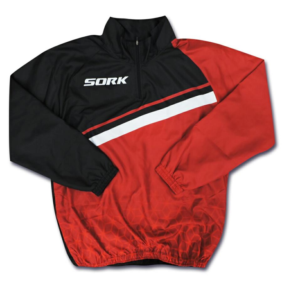 SORK(ソーク) SK-VNJLS-004 野球 長袖 Vジャン ジャケット メンズ ダークダークレッド/ブラック/ホワイト(ローンバス ...