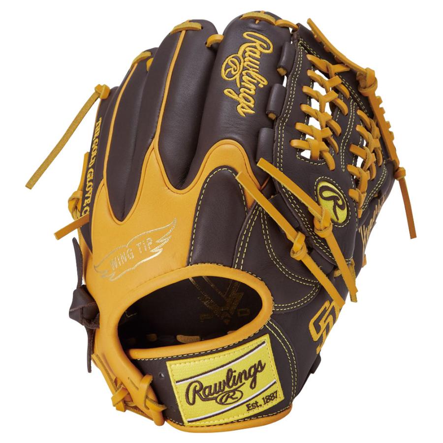軟式用 グローブ Rawlings 左投げ　GR5HTMN55W　ボール付き Rawlings（ローリングス） 左投げのみ 一般軟式グローブ オール
